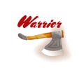 Warrior game element with tomahawk Royalty Free Stock Photo