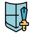 Warrior gameplay icon vector flat Royalty Free Stock Photo