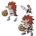 Warrior Hedgehog cartoon Character
