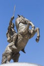 Warrior on a Horse statue Alexander the Great on Skopje Square Royalty Free Stock Photo