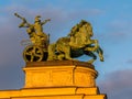 Warrior on horse statue, Heroes Square, Budapest