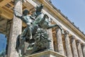 Statue in front of Altes museum in Berlin, Germany Royalty Free Stock Photo