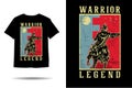 Warrior legend silhouette t shirt design