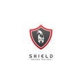 Warrior Security Shield Vector Design Royalty Free Stock Photo