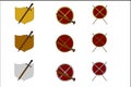 Warrior Shields of the Middle Age Royalty Free Stock Photo