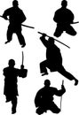 Warrior Silhouettes Royalty Free Stock Photo