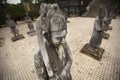 Warrior statue guarding temple in Vietnam