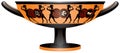 Warriors on the Ancient Greece Kylix drinking cup Royalty Free Stock Photo