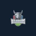 Warriors sport team logo. Fighter sport club badge Royalty Free Stock Photo