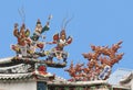 Warriors on a temple roof