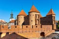 Warsaw Barbican fortified outpost as part of brick and stone historic defence walls in Stare Miasto Old Town quarter of Warsaw,