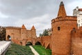 Warsaw Barbican,Poland.Network of hitoric walls, fortifications, and gates that surrounded the city.Shape as a three-level