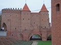 Warsaw Barbican, semicircular fortified outpost Royalty Free Stock Photo