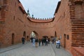 Warsaw Barbican is semicircular fortified outpost in Warsaw, Royalty Free Stock Photo