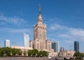 Warsaw city center with Palace of Culture, Poland