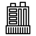 Warsaw city icon outline vector. Poland city architecture Royalty Free Stock Photo