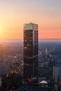 Warsaw city with modern skyscraper during sunset Royalty Free Stock Photo