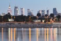 Warsaw cityscape with Vistula river