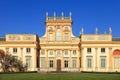 Wilanow Palace in Warsaw, Poland - historic summer royal residence and museum of King Jan III Sobieski in spring season