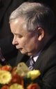 Warsaw, Poland - Jaroslaw Kaczynski - Law and Justice party PiS leader awarded the Polish Man of the Year 2005 during the Royalty Free Stock Photo