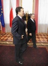 Warsaw, Mazovia / Poland - 2007/02/10: Jose Manuel Barroso, European Commission Governor, during an official meeting with Polish