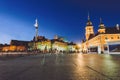 Warsaw Old Town by Night Royalty Free Stock Photo