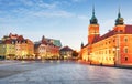 Warsaw Old Town, Plaz Zamkowy, Poland, nobody Royalty Free Stock Photo