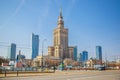 Warsaw Palace of Culture and Science, a landmark and the tallest building in Warsaw, Poland Royalty Free Stock Photo