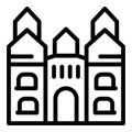 Warsaw palace icon outline vector. Historical urban center