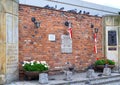 WARSAW, POLAN. A memorial to the dead during the Warsaw revolt on January 28, 1944