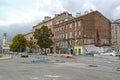 WARSAW, POLAN. Repair work on Zamoysky Street in the area Prague-Pulnots