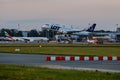 Warsaw, Poland - 12.06.2022: Aircraft LOT Airlines taking off at Chopin airport. Royalty Free Stock Photo
