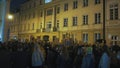 Warsaw, Poland 30.10.2020 - Anti abortion and human rights protest, Womens strike, Crowd of people demonstrating against Royalty Free Stock Photo