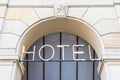 A generic hotel sign Royalty Free Stock Photo