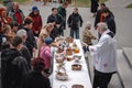 Blessing Easter baskets in Warsaw