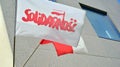 Sign Solidarnosc. Company signboard Solidarnosc.