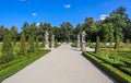 Warsaw / Poland - August 04 2019: Beautiful garden of Royal Wilanow Palace. Residence of King John III Sobieski Royalty Free Stock Photo