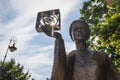 Maria Sklodowska Curie statue in Warsaw, Poland