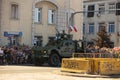 Warsaw, Poland - August, 15, 2023: The military vehicles demonstrated during the Polish Armed Forces Day parade