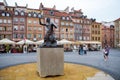 Statue of mermaid in Warsaw, Poland Royalty Free Stock Photo