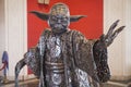 Warsaw, Poland, August 2017: Statue of Yoda from Star Wars at a contemporary art exhibition in Palace of Culture and Science in Po