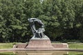 Monument of genius Polish composer and virtuoso pianist Frederic Francois Chopin in green Lazienki Park Royalty Free Stock Photo