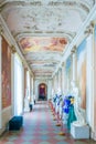 WARSAW, POLAND, AUGUST 13, 2016: view of a corridor of the Wilanow palace in Warsaw, Poland....IMAGE Royalty Free Stock Photo