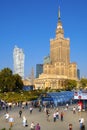 Warsaw, Poland - Warsaw city center with Culture and Science Palace - PKiN - and Centrum Metro Station yard known as Patelnia Ã¢â¬â
