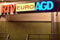 Sign RTV Euro AGD. Company signboard RTV Euro AGD.
