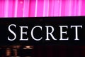Sign Victoria`s Secret. Company signboard Victoria`s Secret.