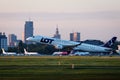 Warsaw, Poland - 18.06.2022: Aircraft LOT Airlines taking off at Chopin airport. Royalty Free Stock Photo