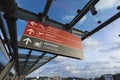 Warsaw, Poland, Europe, December 2018, Airport Signage at Modlin Airport Royalty Free Stock Photo