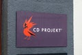 Logo and sing of CD Projekt. CD Projekt S.A. is a Polish video game developer, publisher and distributor based in Warsaw