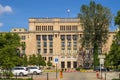 Warsaw, Poland - Front view of the polish government Ministry of Finance headquarter building at the Swietokrzyska street in the